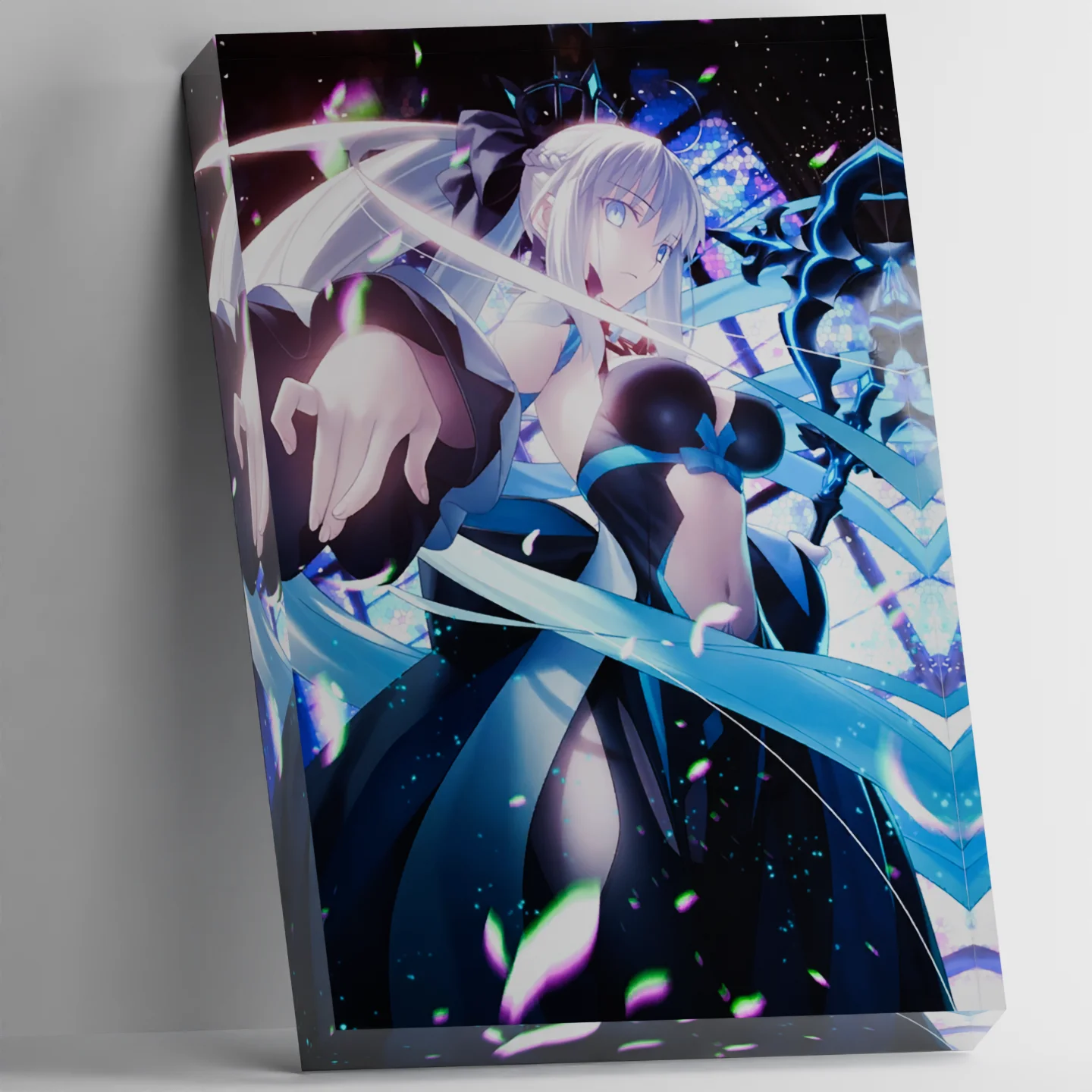 

Custom 3D Acrylic Block Fate Grand Order Morgan FGO Figure Stand Cubo Holografico Print Your Image Gamer Desk Decor Gift