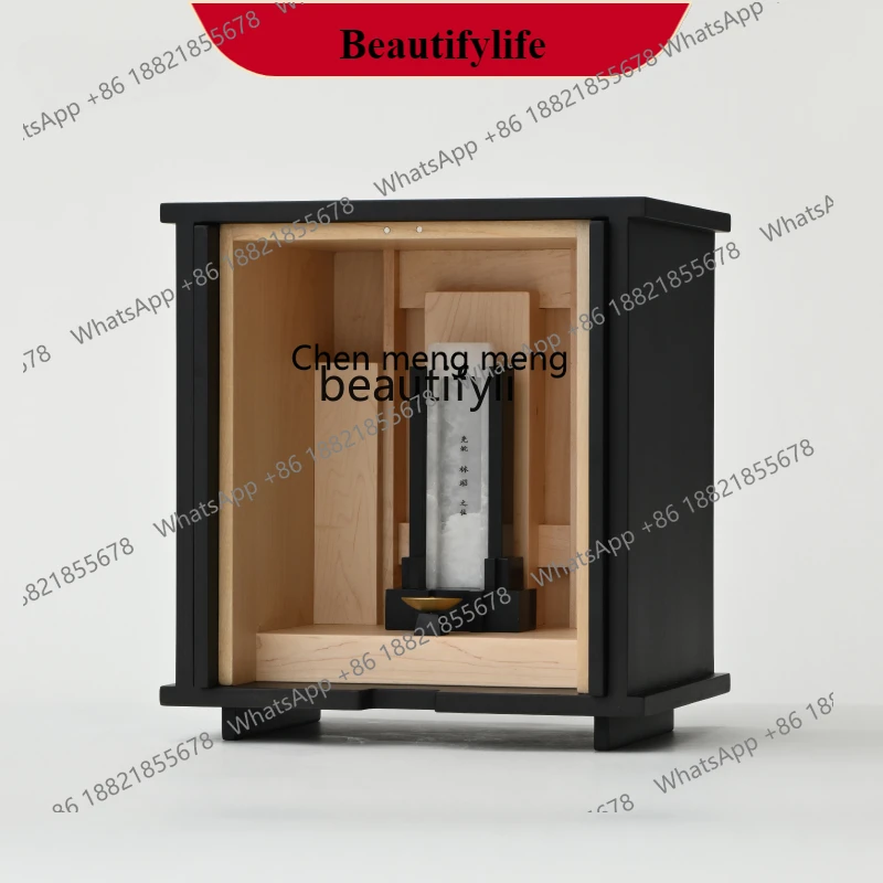 G153 Wooden ancestral shrine, new Chinese sliding door cabinet casket
