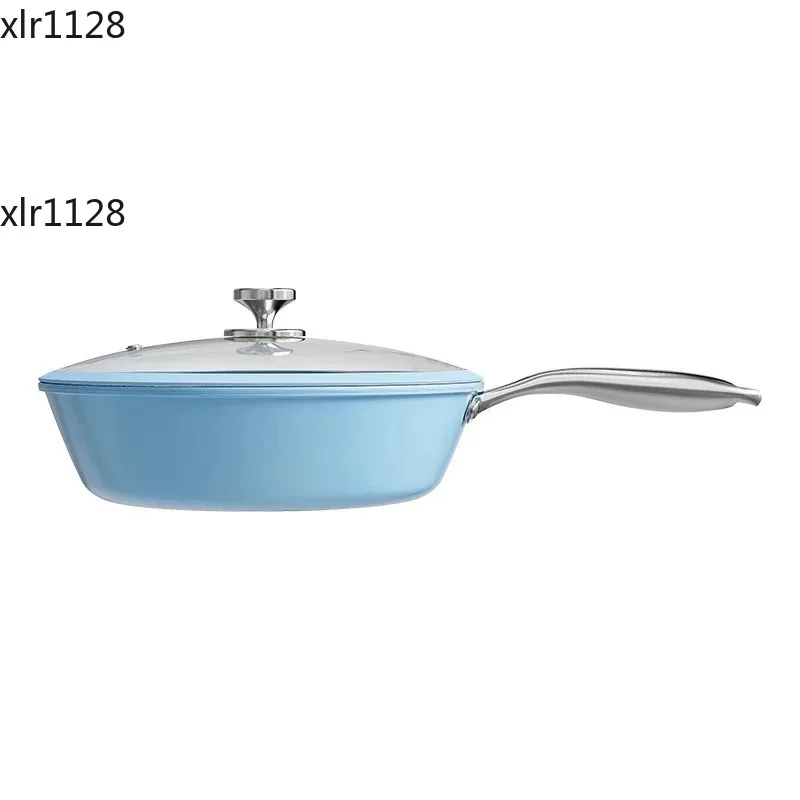 

Blue Ceramic Nonstick Frying Pan Household Cookware Compatible with All Stoves