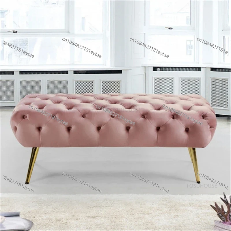 Nordic Living Room Sofa Stools Designer Home Bedroom Bed End Stool Cloakroom Bench Clothing Store Entrance Shoe Changing Stools