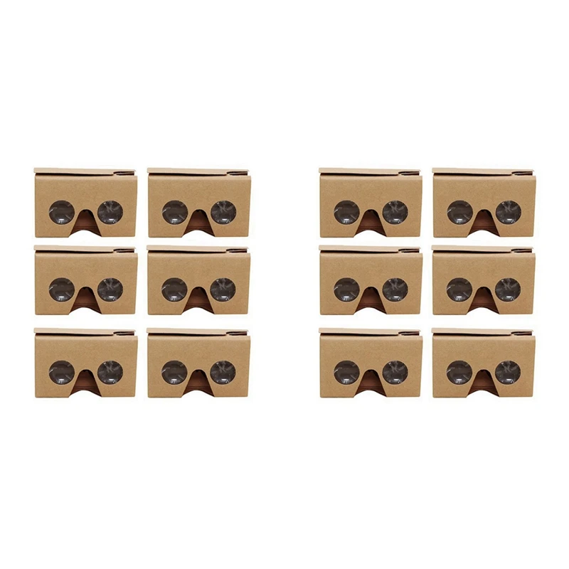 12PCS 3D Glasses For Google Cardboard V2 VR Valencia 4.5- 6Inch Smartphone+Headband