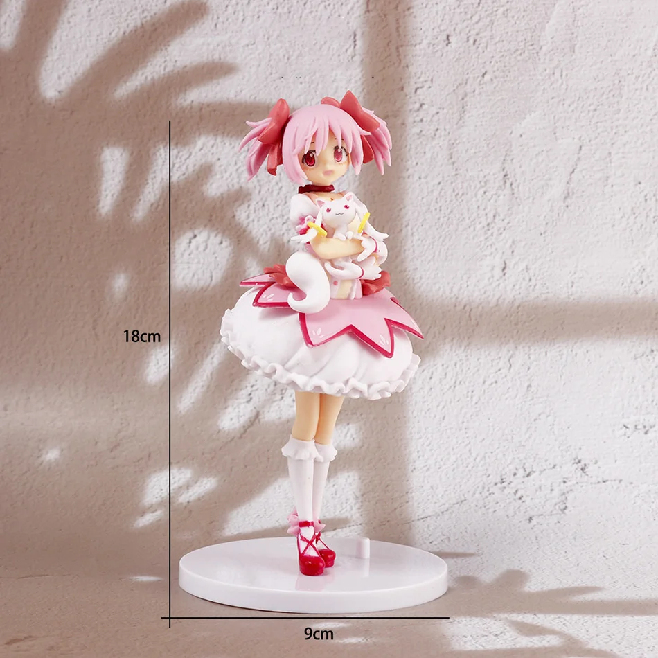 Statuetta Anime Puella Magi Madoka Magica da 18CM, Modellino in PVC, Ornamento, Giocattolo da Collezione, Regalo