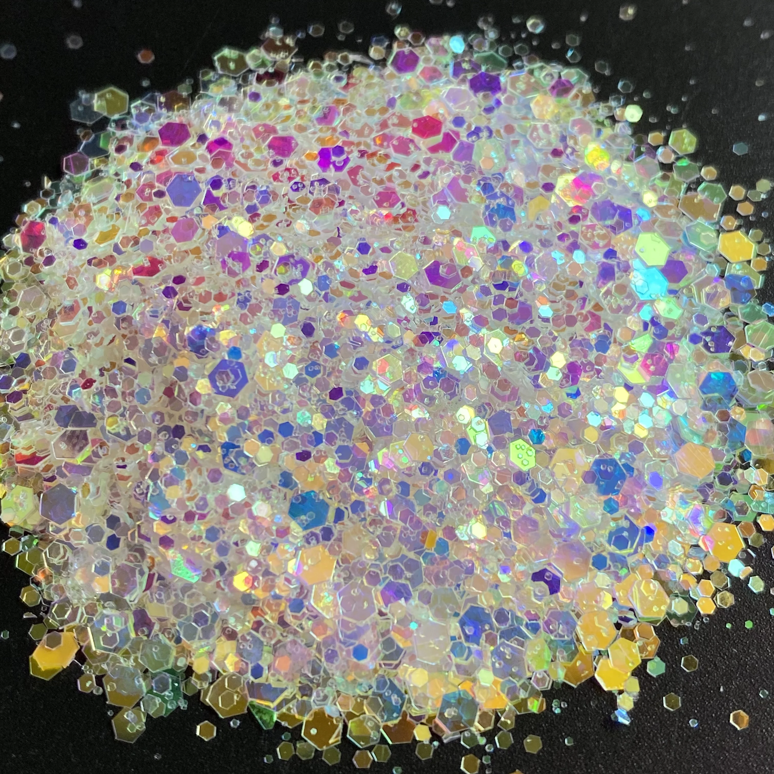 10g/Bag Christmas Chunky Shape Glitter Flakes Red Green White Sequins Powder For Nails Manicure Crafts Epoxy Resin