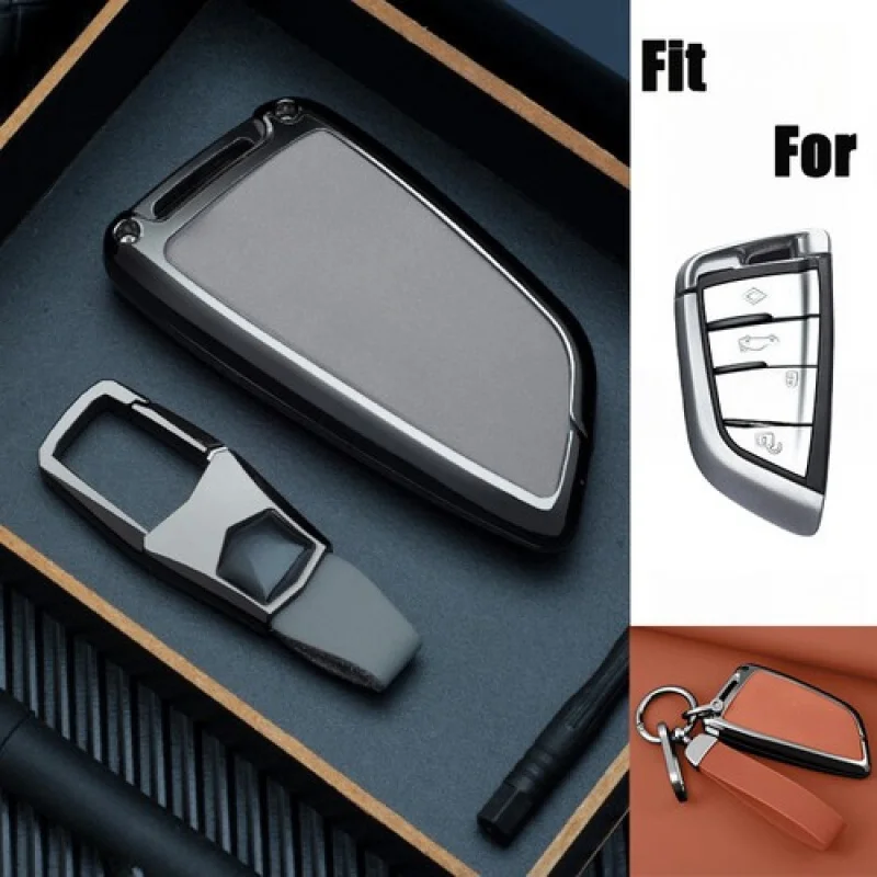 

A+ Zinc Alloy Leather Car Key Case Cover For BMW M5 X1 X2 X3 X4 X5 1 2 3 4 5 6 7 8