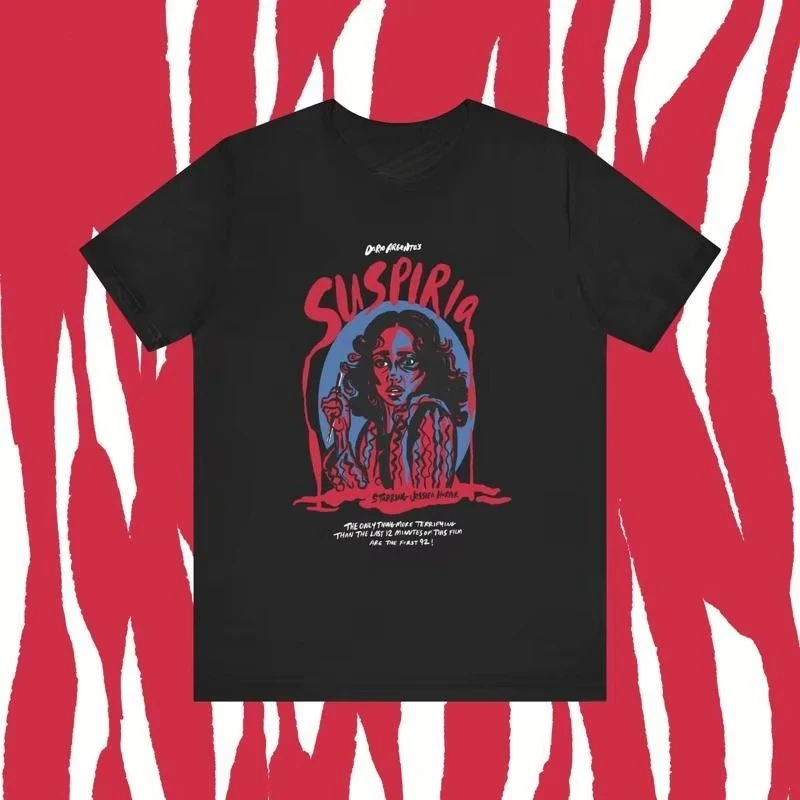 Suspiria 1977 Dario Argento Horror Movie T Shirt Unisex Men Women Cotton Graphic Printed Short Sleeve Round Neck Giallo Tee Hot