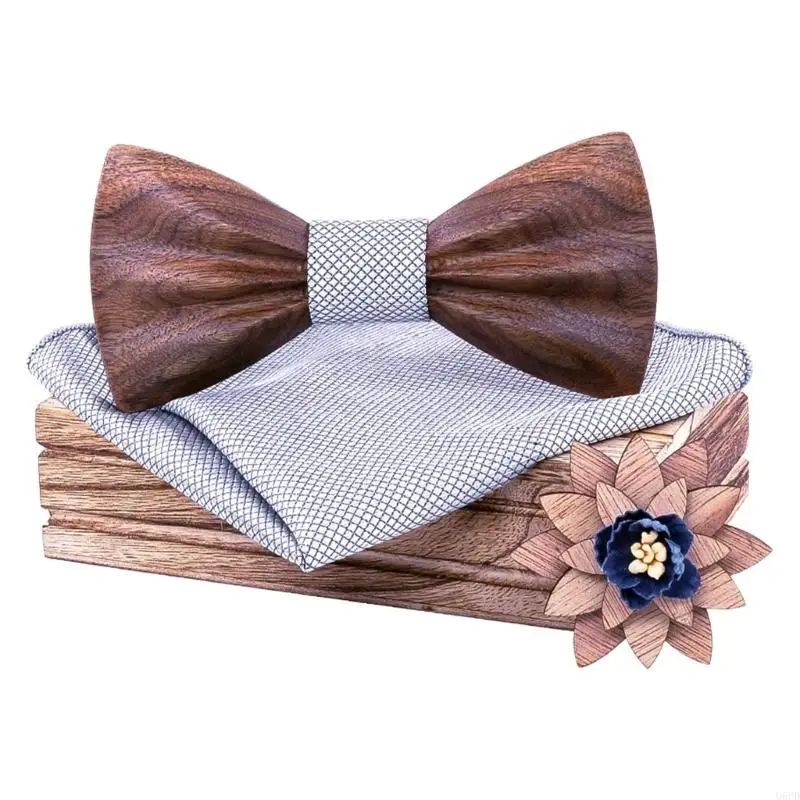 

3D-сложенный деревянный галстук-бабочка для младенцев, легкий вес из натуральной древесины, мастерство изготовления