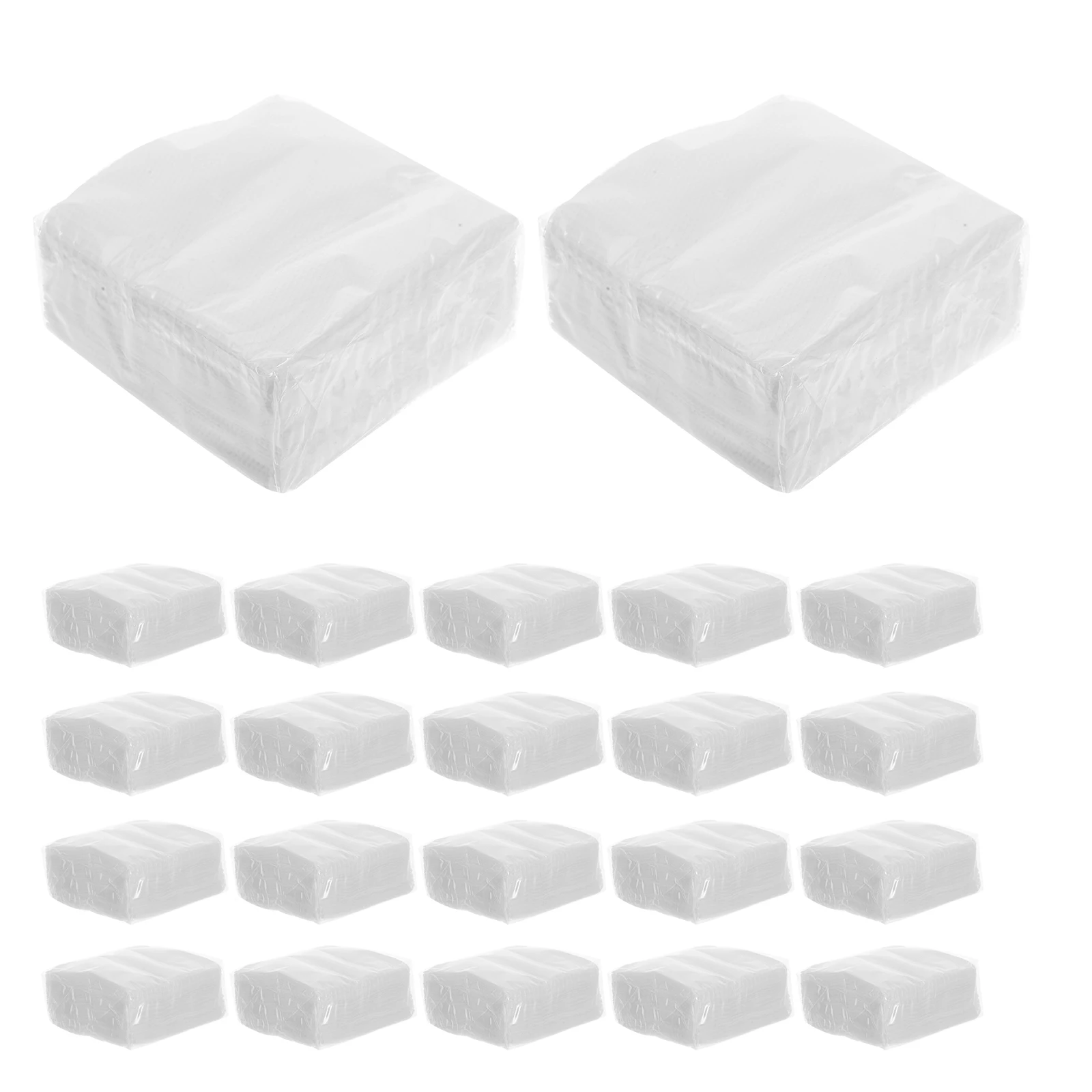 50pcs WhiteThickenedTissuePapersVirginWoodPulpFoldableNapkinsBulkRestaurantPartyCarRefillsWrappingPackingHalloweenBoxed