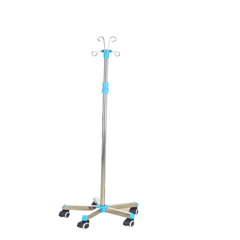 

Mn-IV003 Hospital 3, 4, 5 Legs Mobile Stainless Steel Stand/IV Pole Drip Stand Pole