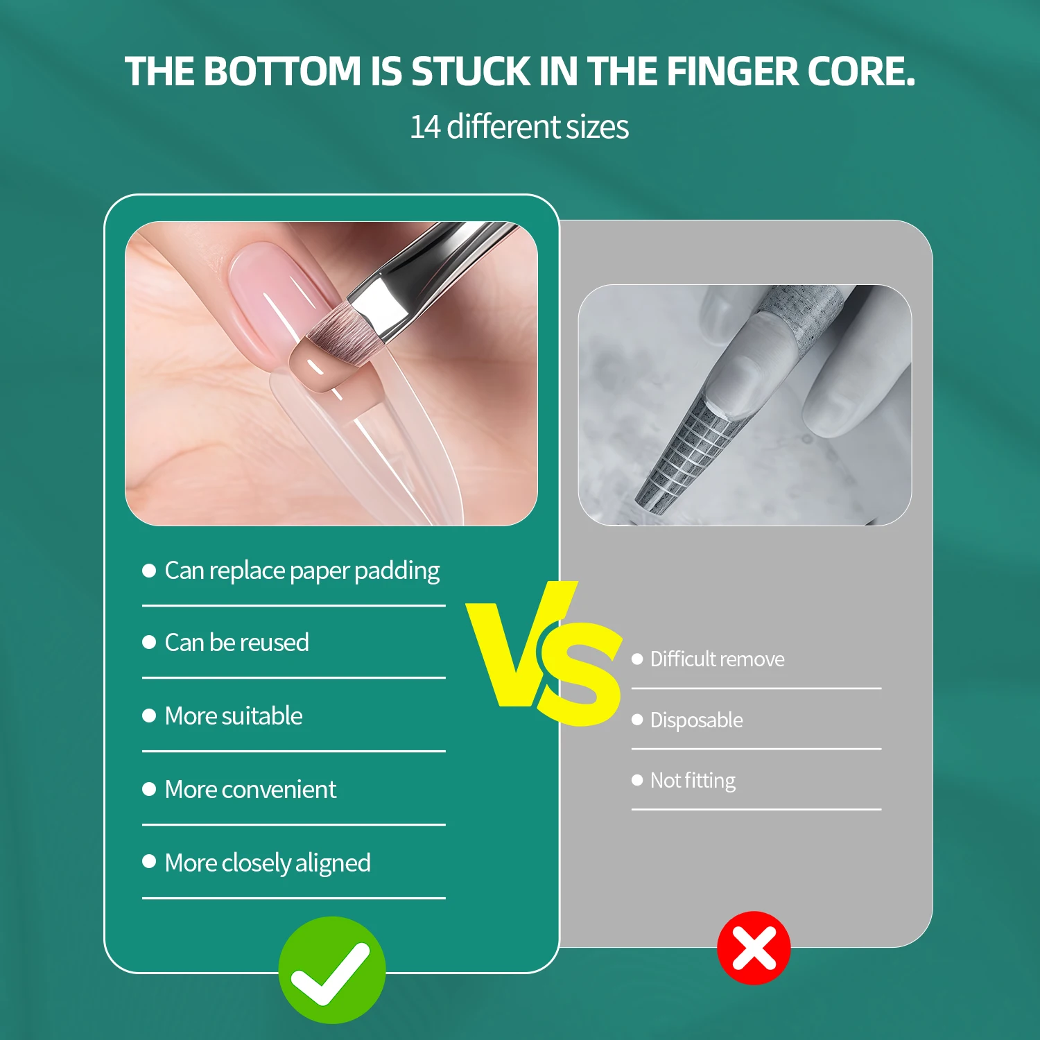 Nailpop Nail Dual Form Sandwich Nails Forms 14 مقاسًا قالب أظافر علوي وسفلي لأدوات وصلات أظافر جل البناء 70/140 قطعة #2