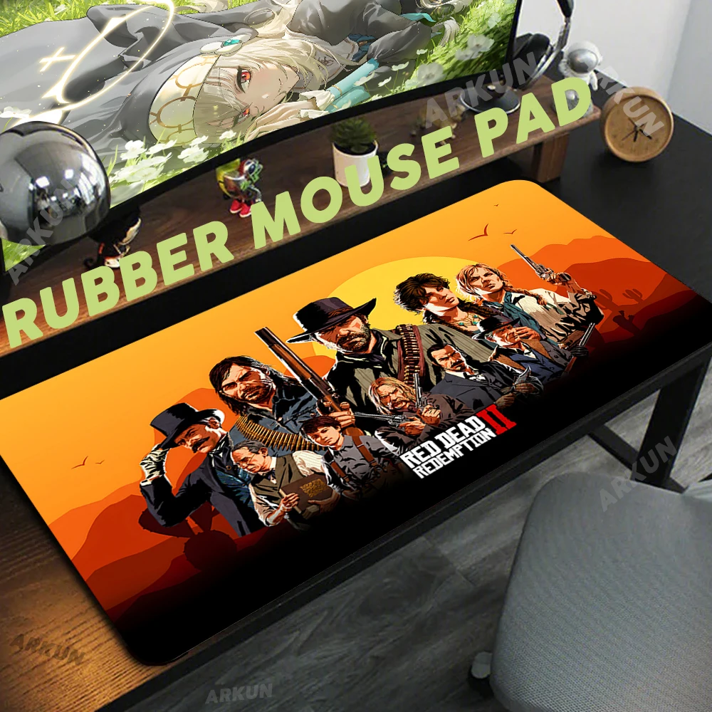 Large Non-linear Shooting Game Red Dead Redemption 2 Mouse pad Gaming Accessories Pad Pc Gamer Pad Office Keyboard Table Mat