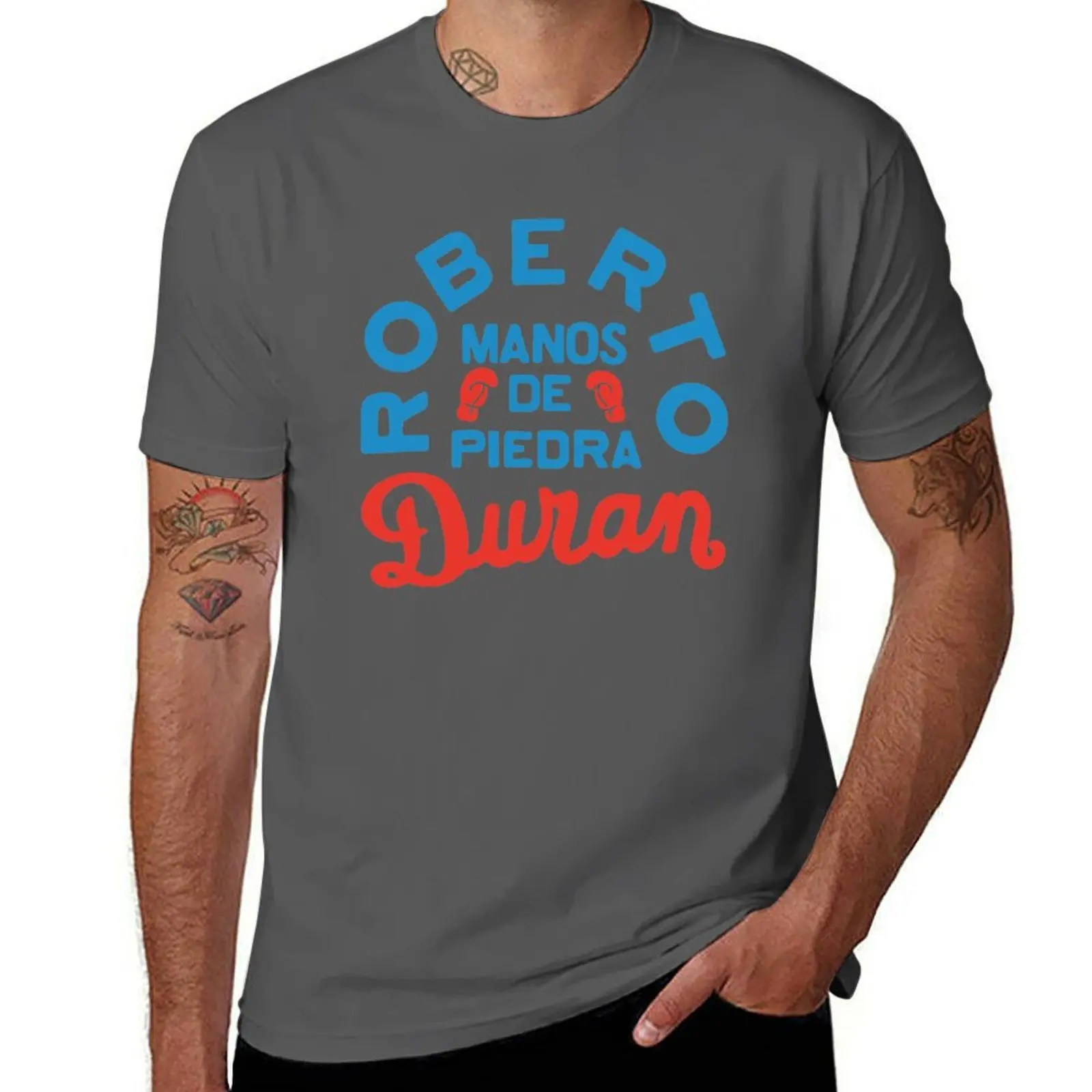 

Roberto Manos De Piedra Duran T-Shirt Non-Shrink Basic Cotton T-Shirt