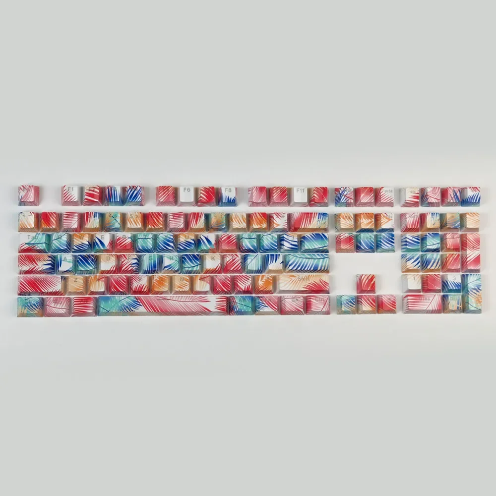 Keycap ABS two-color OEM high watercolor personalized word water-permeable transfer mechanical keyboard keys 108 keys