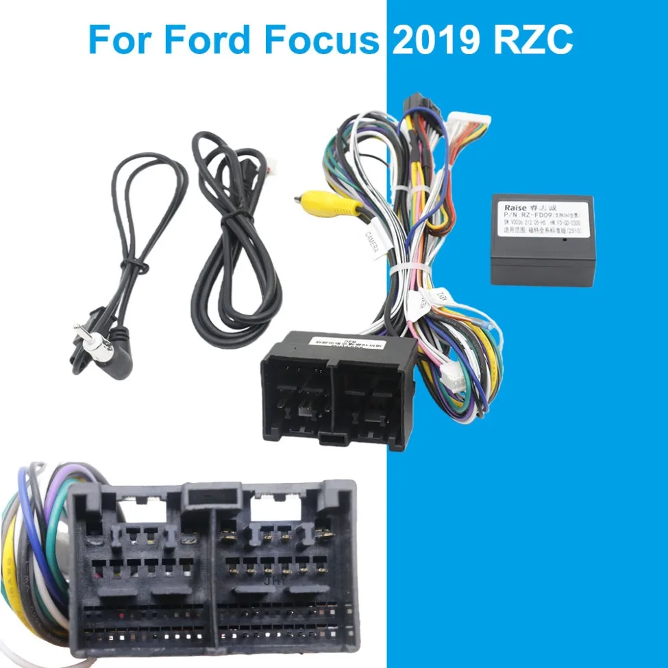 

For Ford Focus 2019 RZC Car Stereo Power Cable Wiring Harness Adapter Radio Installation Compatible