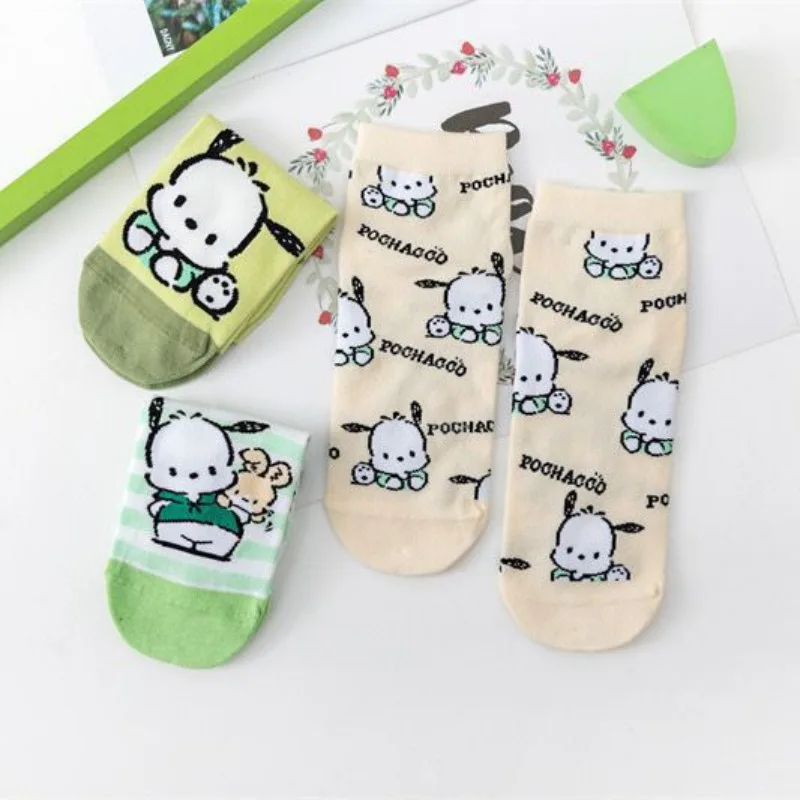 

Innovative Sanrio Anime Pacha Dog Women's Dream Party High Quality Spring Thin Boat Socks New Cartoon Pattern Girls Socks Gift