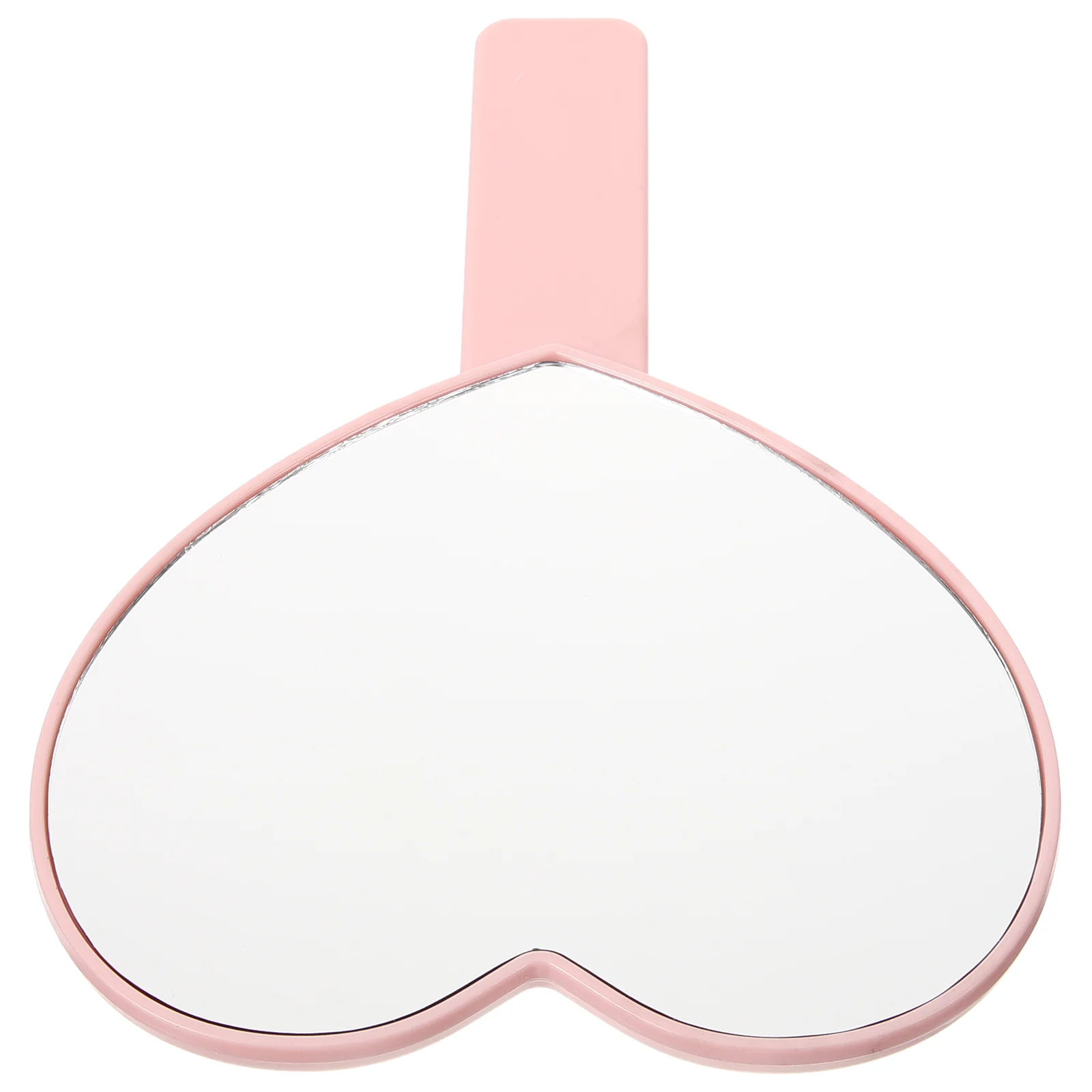 Heart Mirror Makeup Compact Hand Eyelash Small for Purse Plastic Handbag Women Handheld with Handle