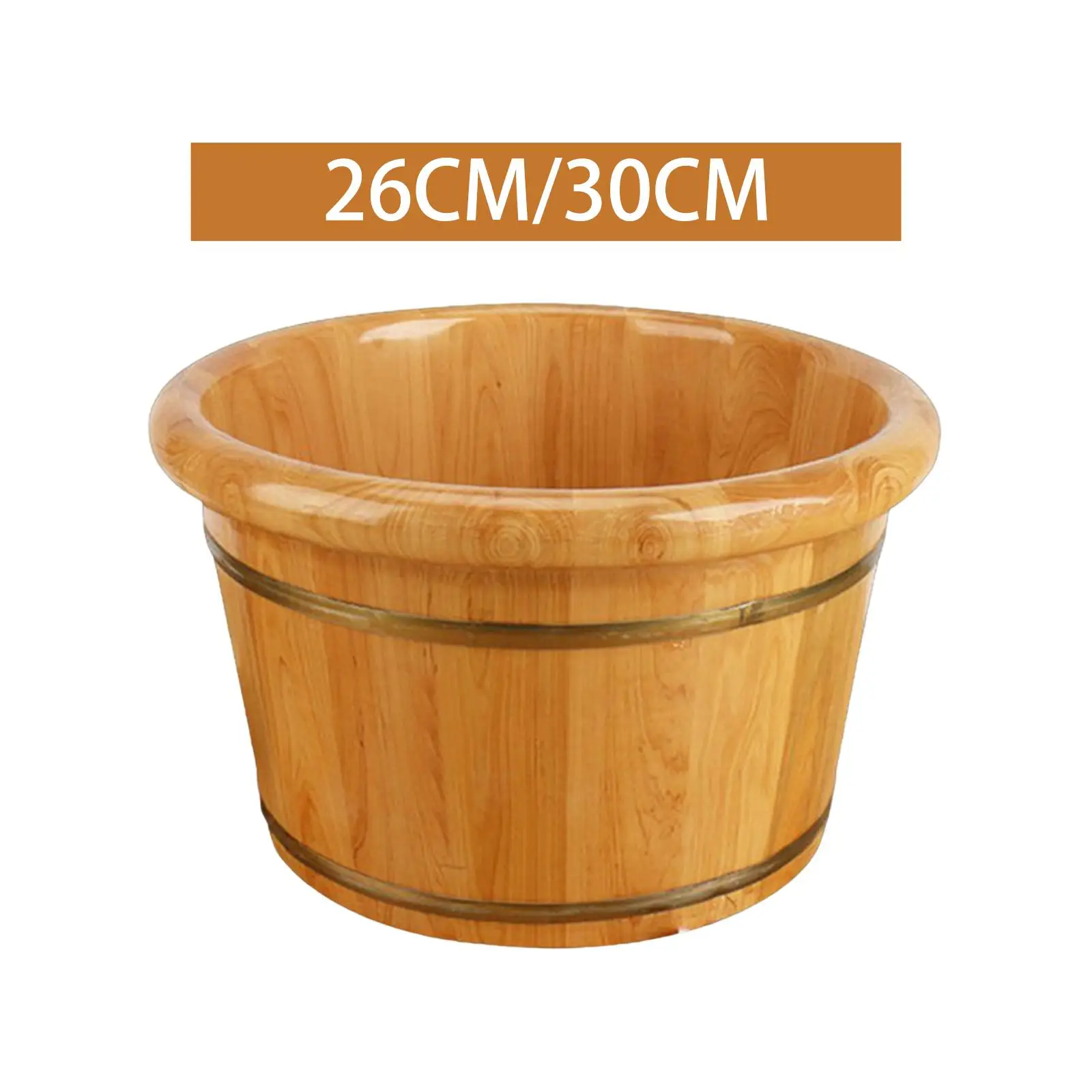 Foot Soaking Basin Wood Foot Tub Durable Thick Barrel Sauna Foot Tub Foot Bath