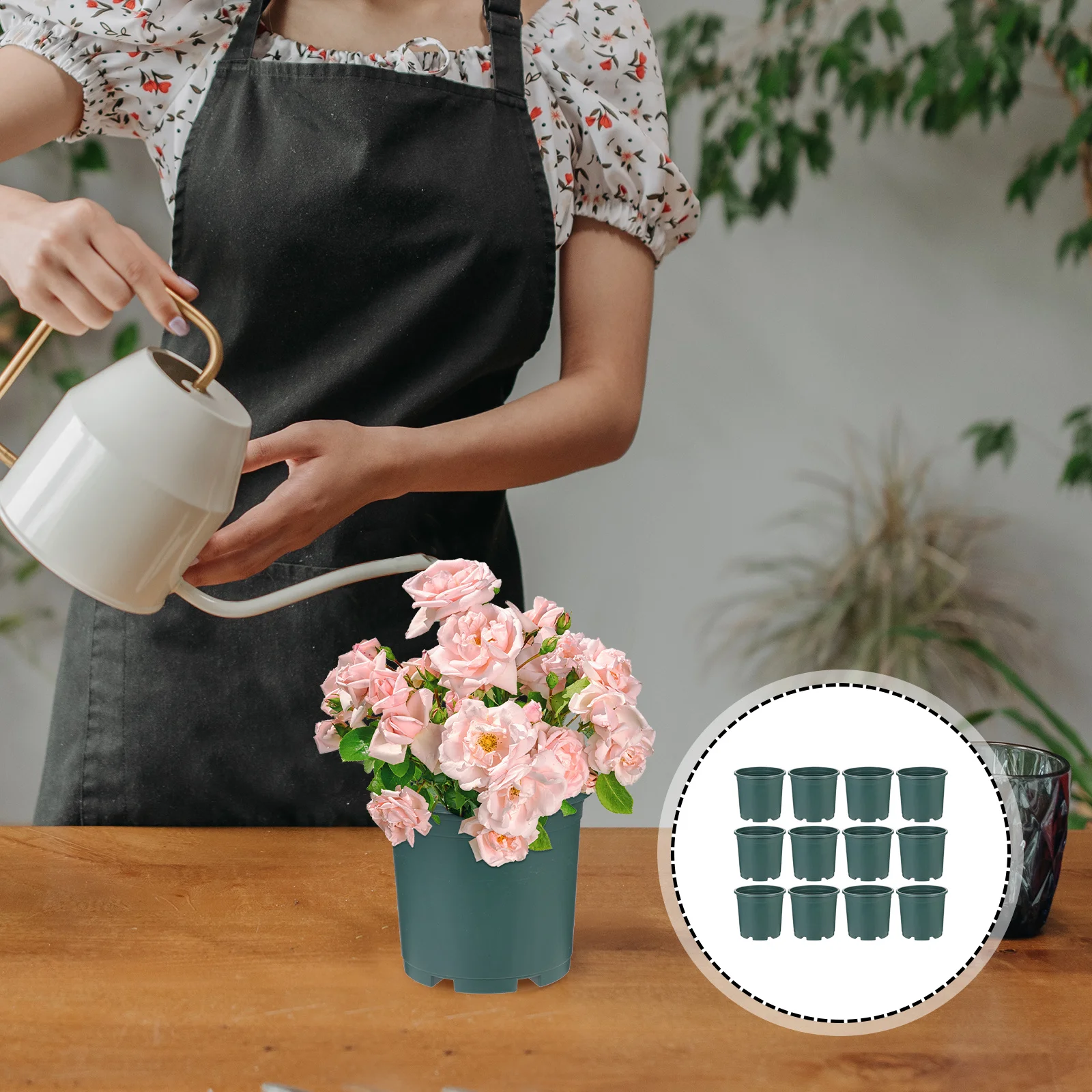 

12Pcs Plastic Flower Planters Succulent Plant Pots for Garden Balcony Indoor Use Durable Multipurpose Plant Containers