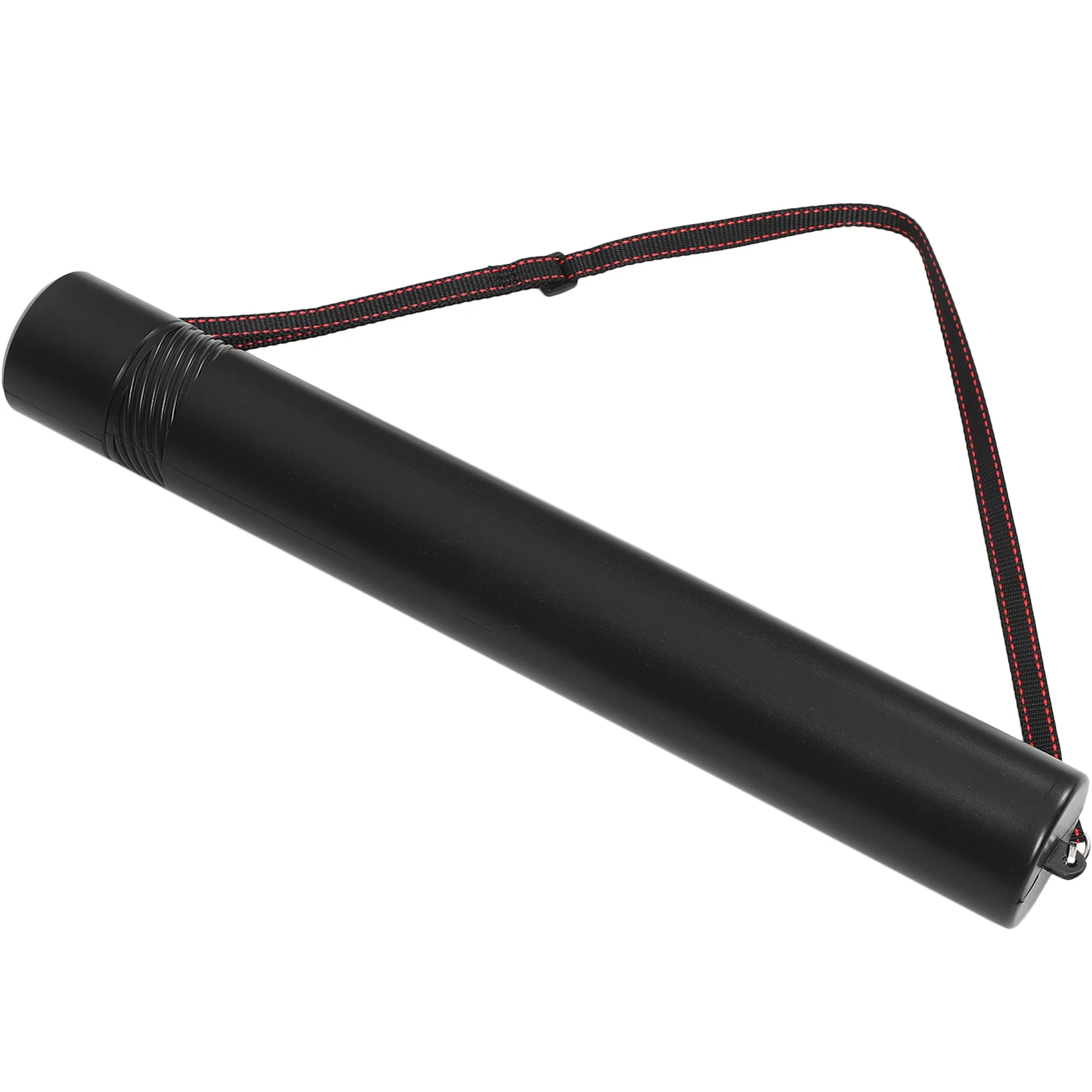 أنبوب رسم تلسكوبي بلاستيكي أسود يوسع من 20 إلى 35 بوصة أنبوب تخزين الملصقات المقاوم للماء حزام قابل للتعديل