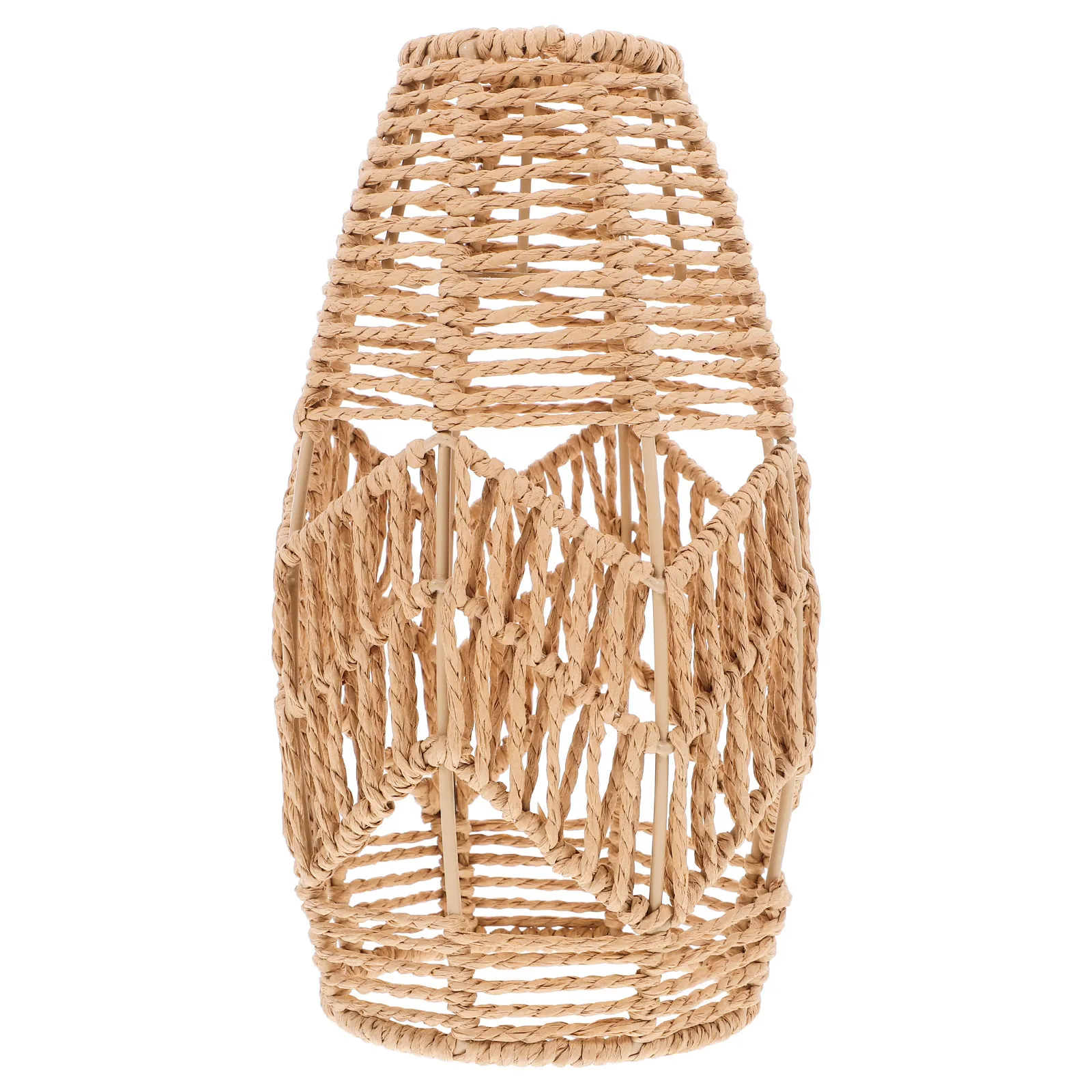 

Креативный абажур для подвесного светильника из бумажной веревки, плетеный вручную из ротанга, для декора потолка в стиле фермерского дома, уникальное освещение в стиле бохо