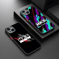 Sports Car HKS JDM Phone Case Potdemiel Matte Transparent For 16 15 IPhone 12 11 13 Pro Max X XR X Back Cover