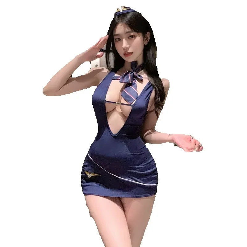 

Японская частная стюардесса, сексуальные костюмы для косплея, нижнее белье, стюардесса, перспектива, юбка с запахом на бедрах, экзотическая ночная рубашка