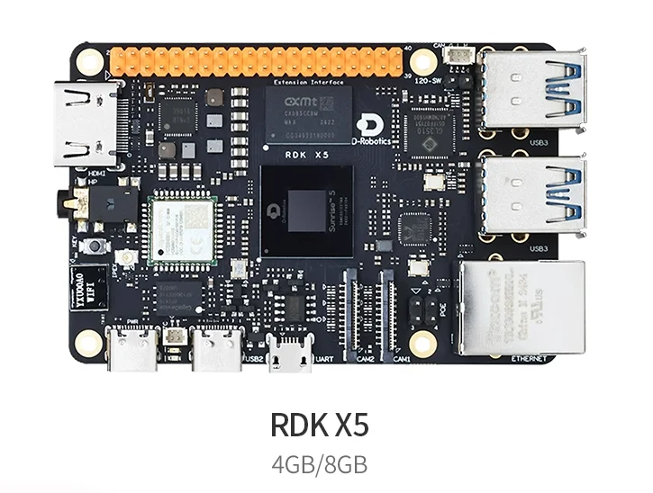 D-Robotics RDK X5 Development Kit 4GB/8GB AI Computing 8GB RAM Ubuntu  Supports Transformer Consumer Electronics