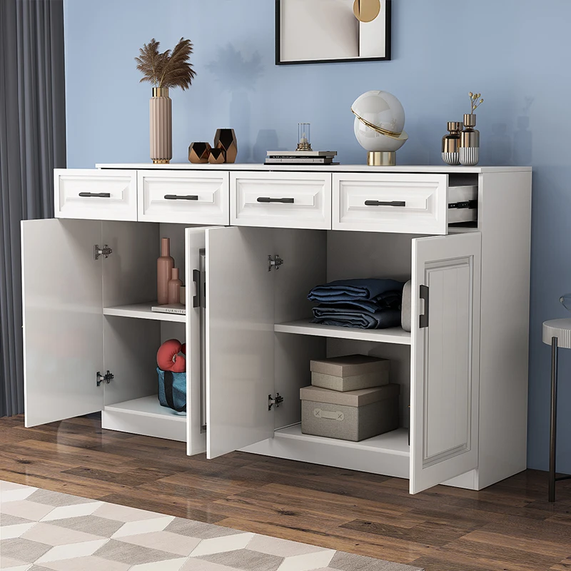 

Customized European large buffet locker restaurant kitchen sideboard shoe cabinet with drawer wooden board