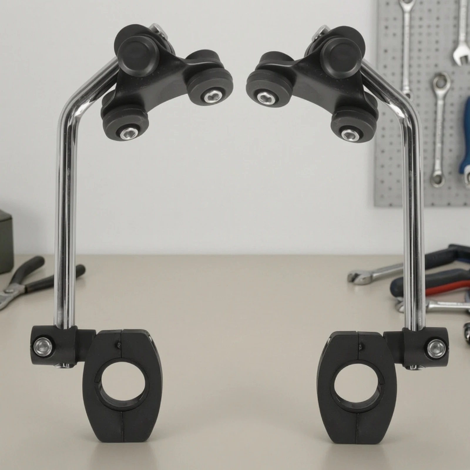 Motorcycle Windshield Mounting Bracket Multi-Angle Adjustable Windshield Bracket with Clamp Sturdy Metal for Touring Riders