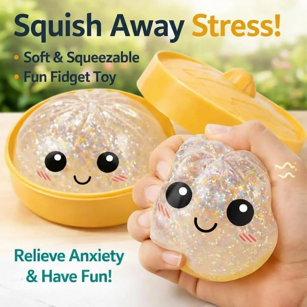 Soft Steamed Buns Pinch Simulation Steamed Bread Desktop Decompression Ornaments Office Relaxation And Pressure Relief Pinch