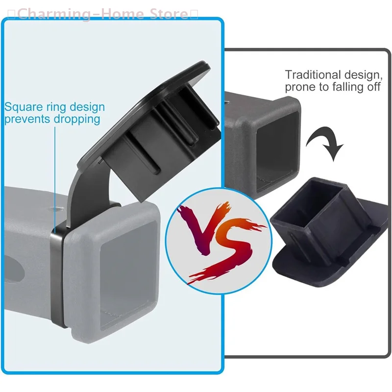 【M】غطاء وصلة مقطورة مقاس 2 بوصة، واقي قابس عالمي مقاوم للماء لمقبس خطاف السحب، ملحق خارجي للسيارة #5