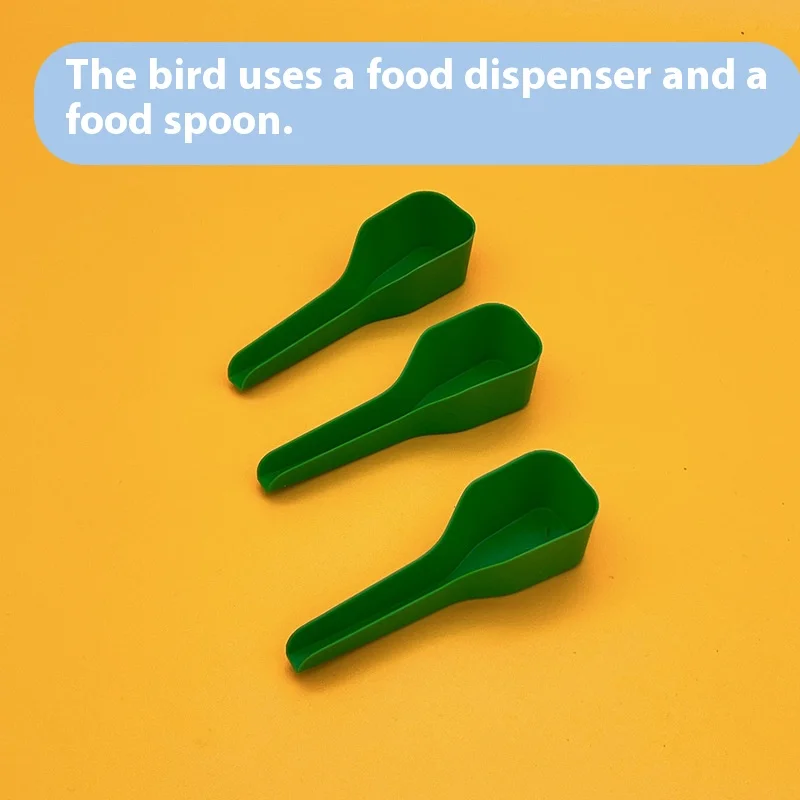 

Plastic Bird Food Spoon – Dual-Ended Feeder & Spatula for Seed & Water