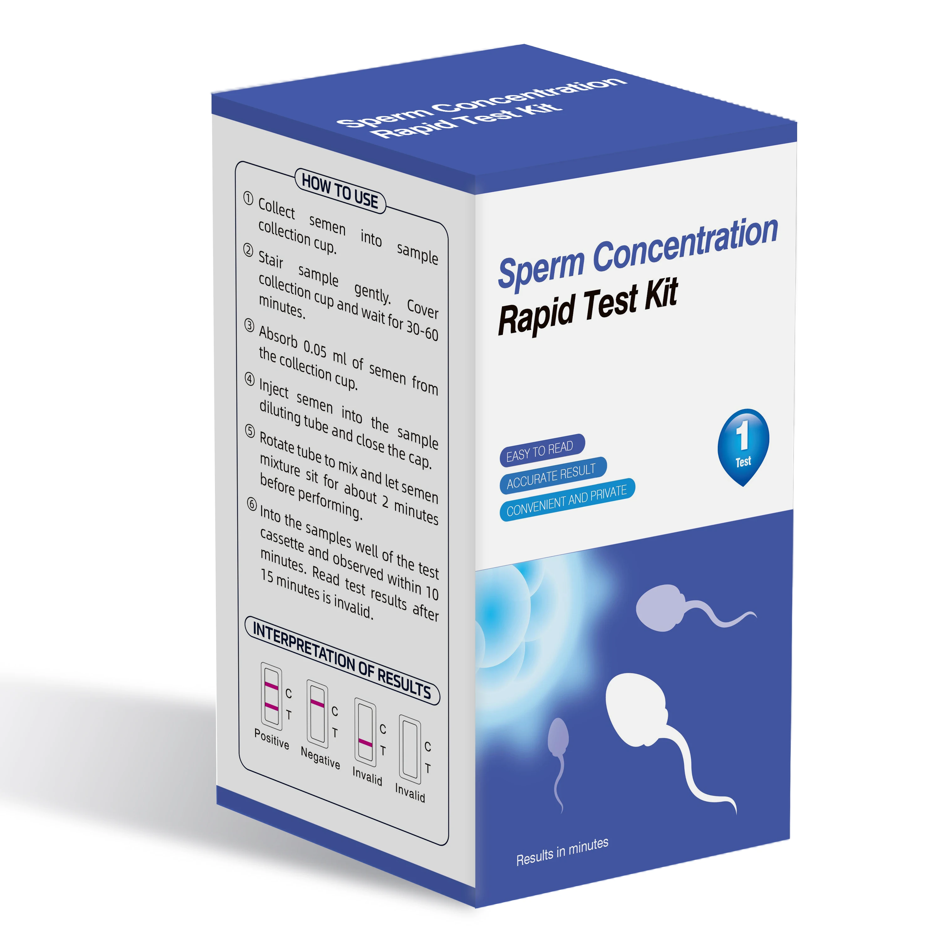 Sperm Concentration Detection Kit Male Test Sperm Motility Quality Test Paper Male sperm test strip