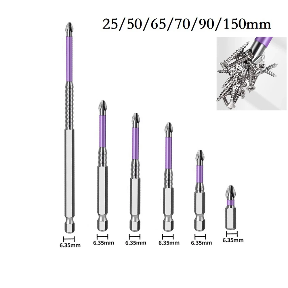 

For Electric Screwdrivers Cross Screwdriver Tool Non-slip Design Phosphating Black Coating Alloy Steel Material