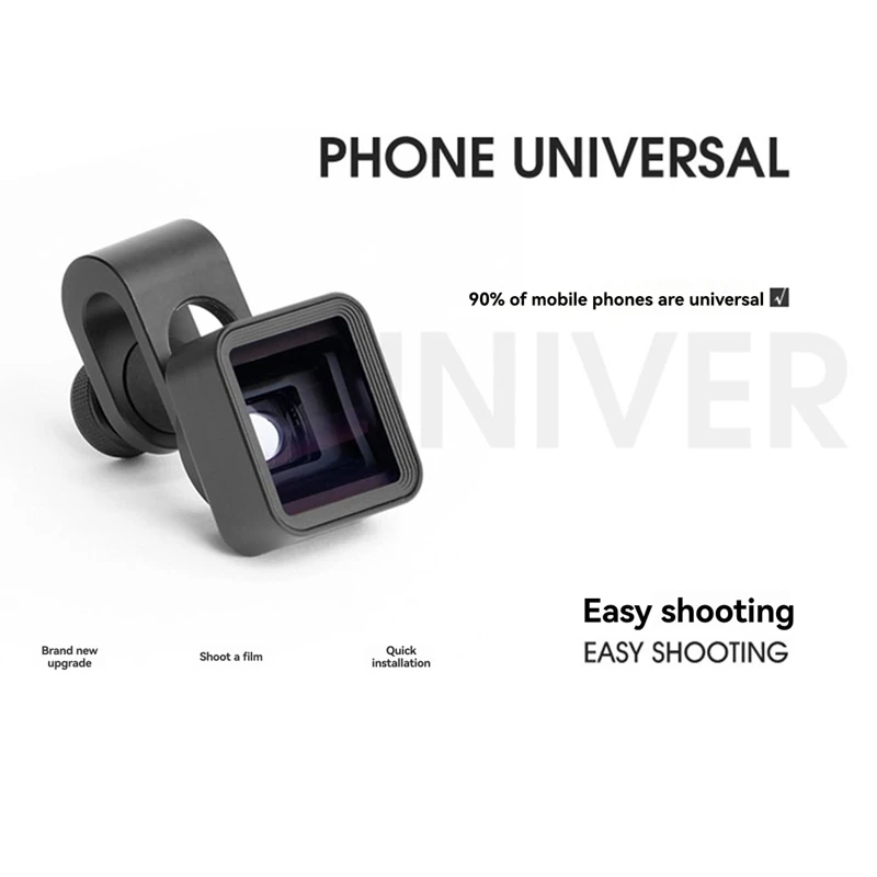 

Phone Anamorphic Lens 1.33X Wide-Angle Smart Phone Lens for Smartphone Video Widescreen Movie Videomaker Filmmaker-A09I