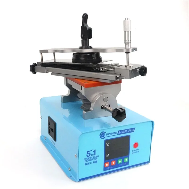 SUNSHINE S-918F PLUS 5 in 1 Edge Screen Separator Machine for Curved Screen and Straight Screen Mobile Phone Repair Glue Remover