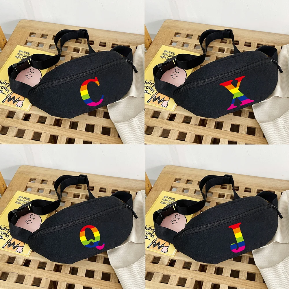 

Waist Pocket High Quality Mobile Waist Bag Business Large Capacity Belt Pack Rainbow Series Multifunctional Storage Pocket