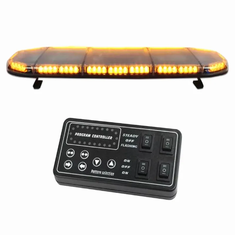 Barra de luz Led de advertencia para coche de 46 pulgadas y 88W, luz de emergencia ámbar, luz de coche de ambulancia, luz de advertencia policial