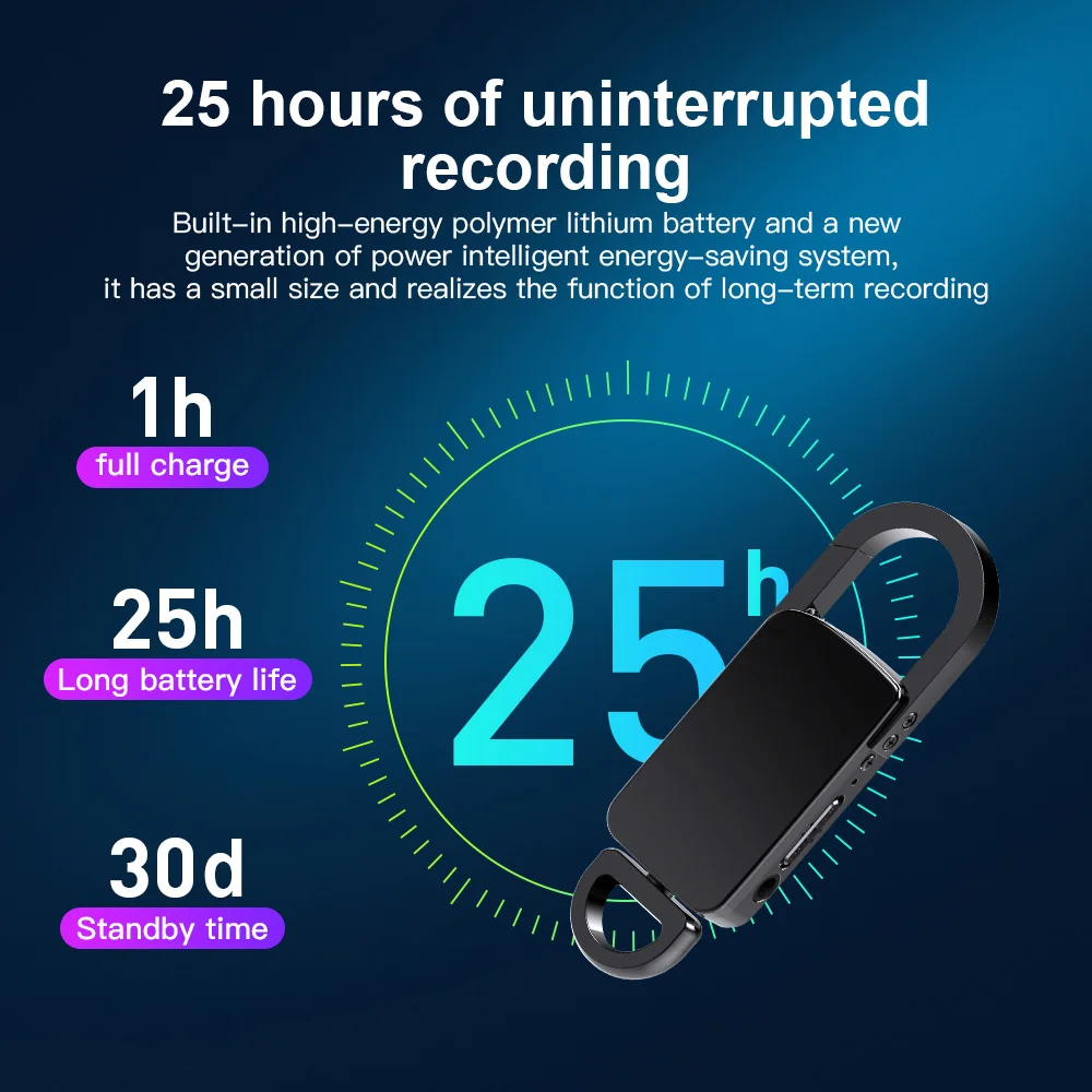 Mini Voice Activated Recorder Digital Recording Listening Sound Professional Dictaphone Audio Micro Small Keychain Player Device