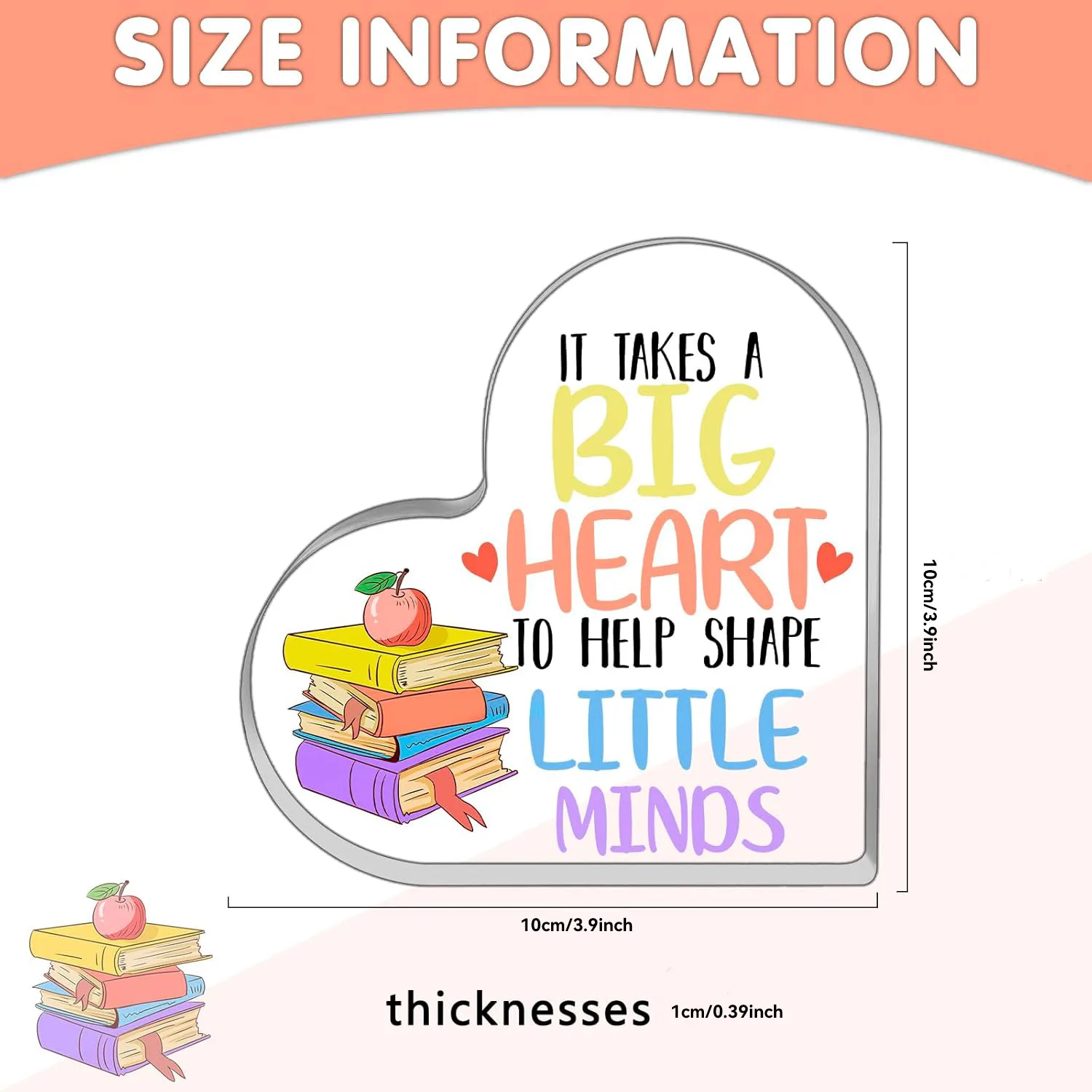 Teacher Appreciation Gifts Teachers Day Teacher Gifts Thank You Gifts for Women It Takes a Big Heart to Shape Little Minds