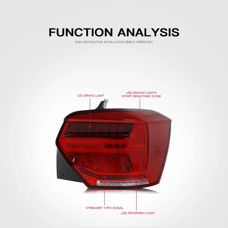 Hot selling wholesale suitable for volkswagen polo plus 2019-2021 tail light running water LED marquee water turn signal