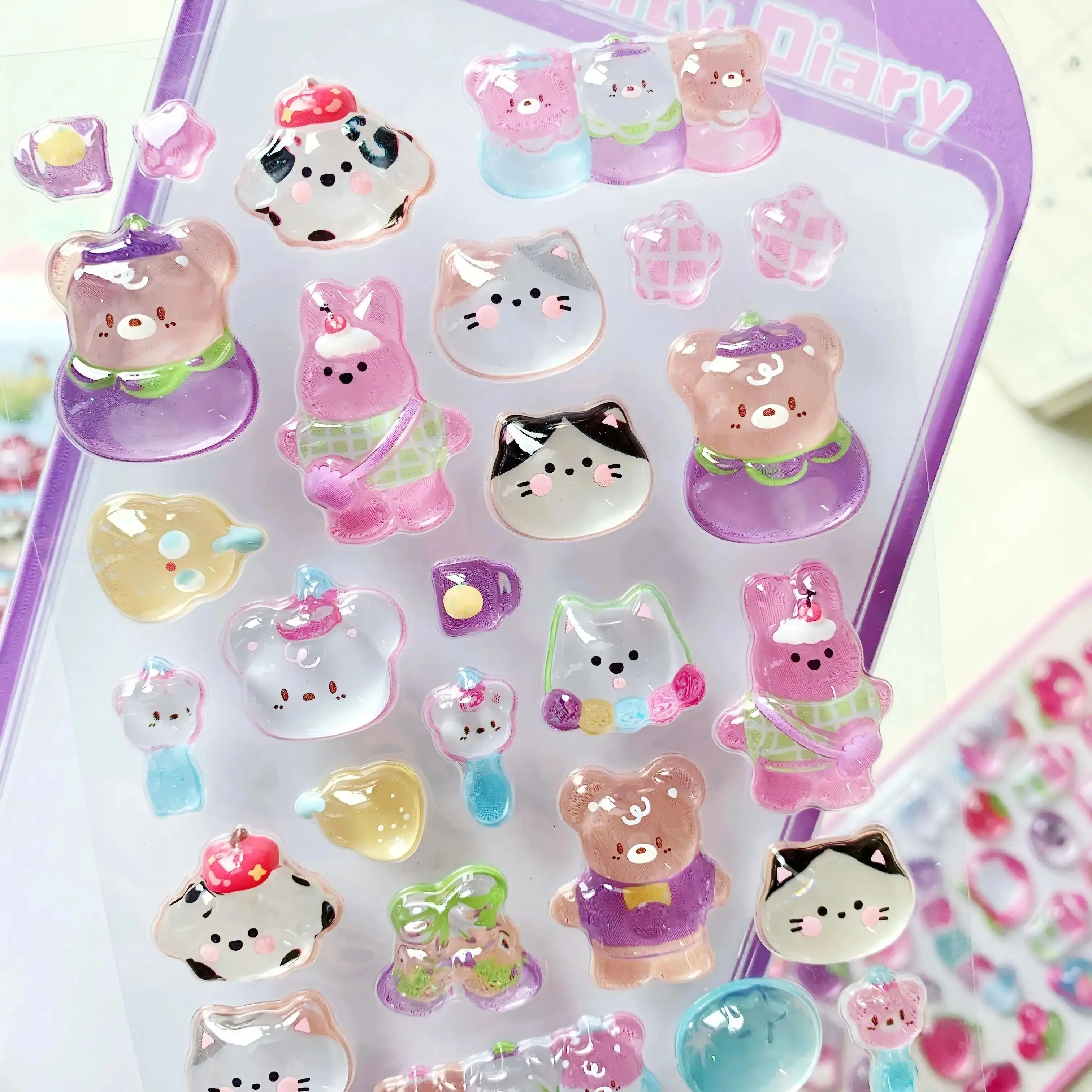 

Q милые вечерние 3D однотонные рельефные наклейки, детская головоломка High Beauty, креативное украшение для чехла для телефона, наклейки «сделай сам»