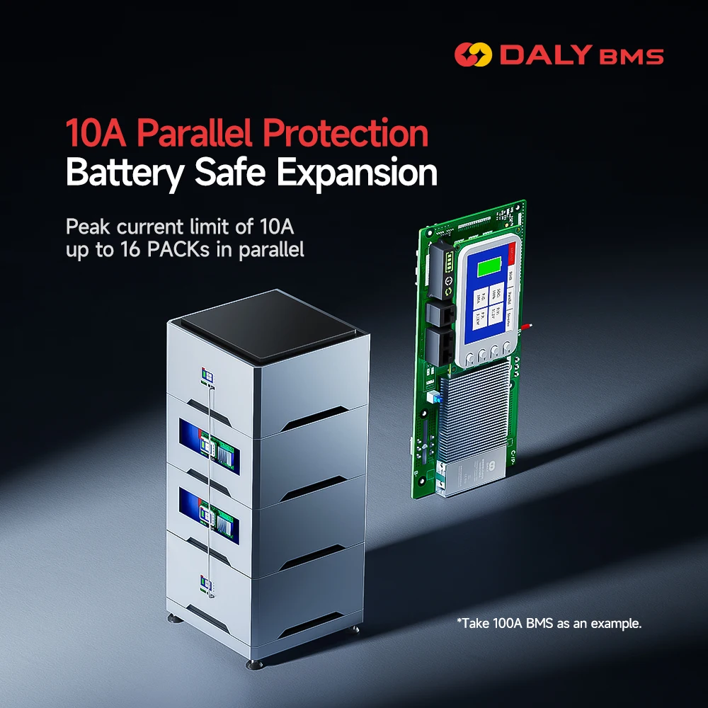 Daly Smart Inverter BMS LiFePo4 8S  24V 16S 48V 100A 150A 200A BMS Energy Storage BMS Growatt Deye Pylon 1A 2A Active Balance