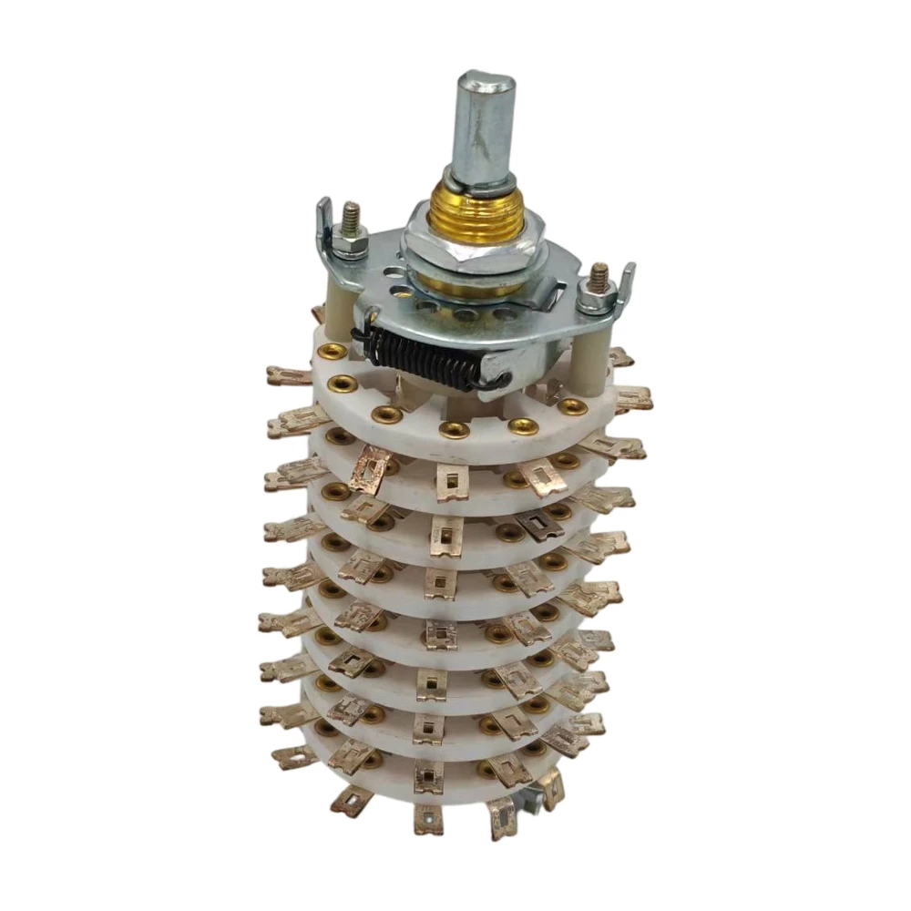 

1pc Ceramic Channel Band Rotary Switch Selector 8P11T 8-Pole 11-Position 8 Deck KCZ 10W8D Cap A03/K7-2