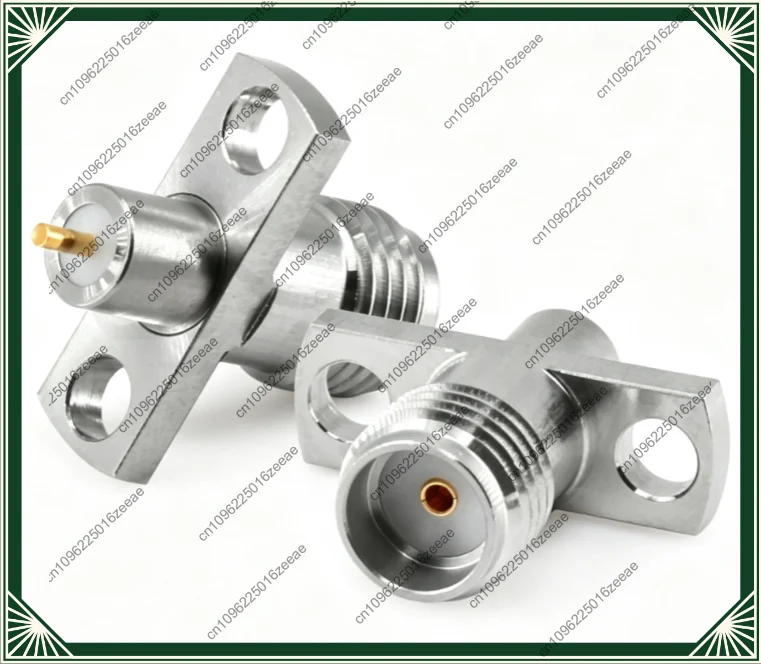 1pc sma millimeter wave connector 27g two-hole flange metal through-wall pcb stainless steel connector