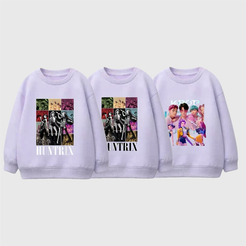 

Топы с длинными рукавами для девочек, повседневные модные толстовки, фиолетовая одежда, свободные повседневные спортивные топы, новый дизайн, толстовка с длинными рукавами для малышей