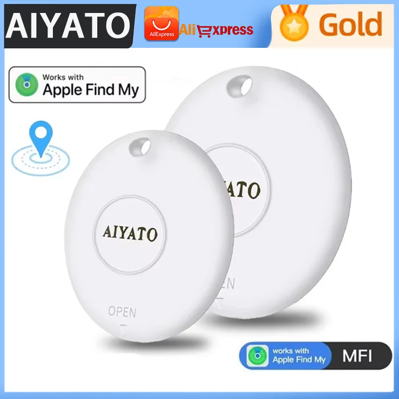 

Умные Bluetooth-трекеры AIYATO: мини-трекер GPS Air Tag для поиска детей, домашних животных и автомобилей, совместимый с приложением Find My для iOS.