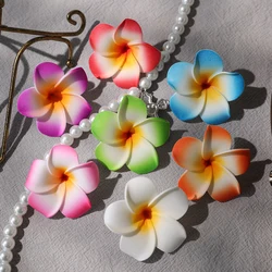 10Pcs 5cm Hawaiian Plumeria  PE Foam Artificial Flower DIY Wreath Headdress Flowers Wedding Decoration Party Supplies