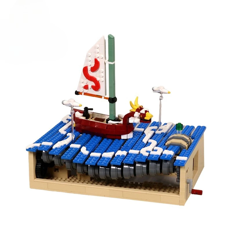 

MOC Wind Stick Sea Adventure Children's Building Block Toy Model Classic Creative DIY Children's Puzzle Collection Bricks Toy