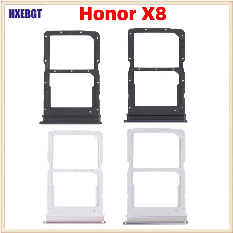 New For Honor X8 Dual SIM Card Tray Slot Holder Adapter Socket X8 TFY-LX1 LX2 LX3 Smartphone Repair Parts