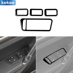 For Volkswagen Golf 7 GTI Mk7 2013 2014 2015 2016 2017 Window Lift Control Panel Piano Black Sticker Car Interior Accessories